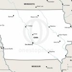 Vector Map Of Iowa Political | One Stop Map Inside Printable Map Of Iowa