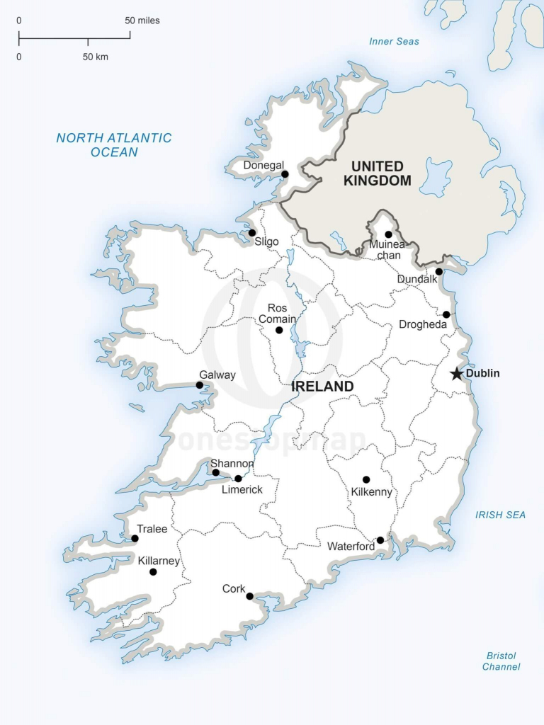 Vector Map Of Ireland Political | One Stop Map within Printable Map Of Ireland