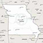 Vector Map Of Missouri Political | One Stop Map In Printable Map Of Missouri