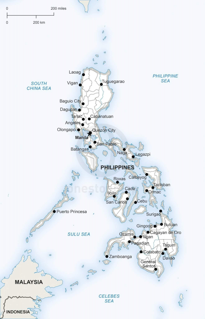 Vector Map Of Philippines Political | One Stop Map inside Printable Map Of The Philippines
