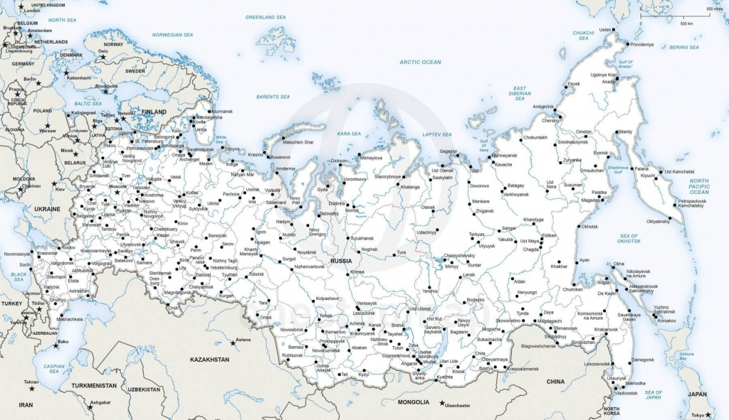 Vector Map Of Russia Political | One Stop Map intended for Printable Map Of Russia