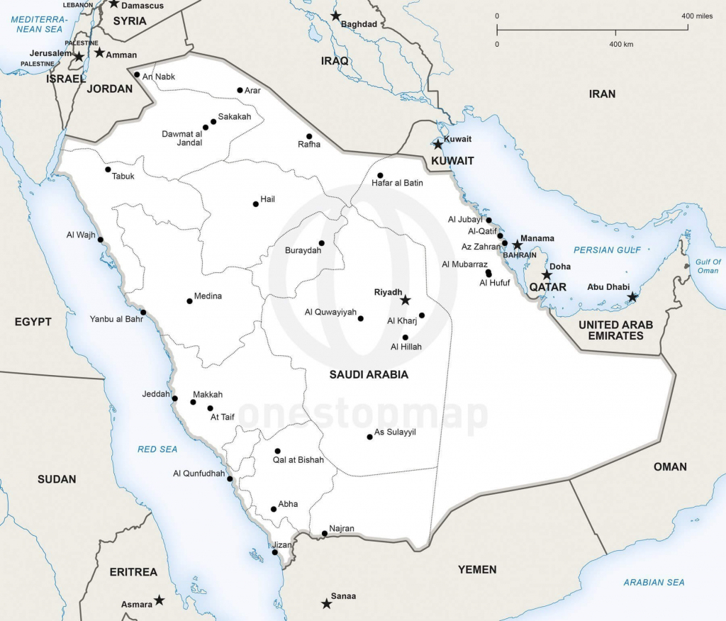 Vector Map Of Saudi Arabia Political | One Stop Map in Printable Map Of Saudi Arabia