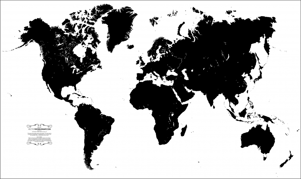 Vector World Map: A Free, Accurate World Map In Vector Format in Flat Map Of World Printable