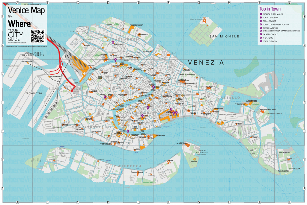 Venice City Map - Free Download In Printable Version | Where Venice pertaining to Printable Map Of Venice Italy