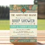 Vintage Map Couples Baby Shower Invitation Adventure Baby Hansgrohe With Printable Maps For Invitations