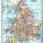 Vintage Printable   Map Of England And Wales   The Graphics Fairy For Printable Map Of England And Scotland