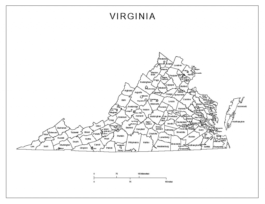 Virginia Labeled Map - Virginia County Map Printable | Printable Maps throughout Printable Map Of Virginia