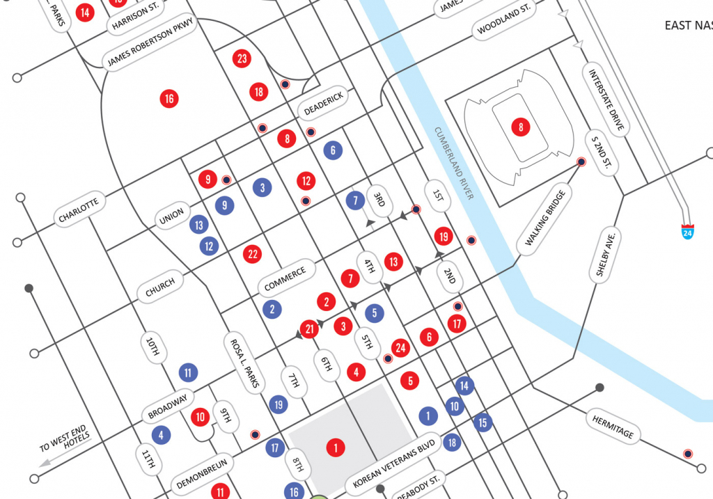 Walking Map | Nashvillemusiccitycenter throughout Printable Map Of Nashville Tn
