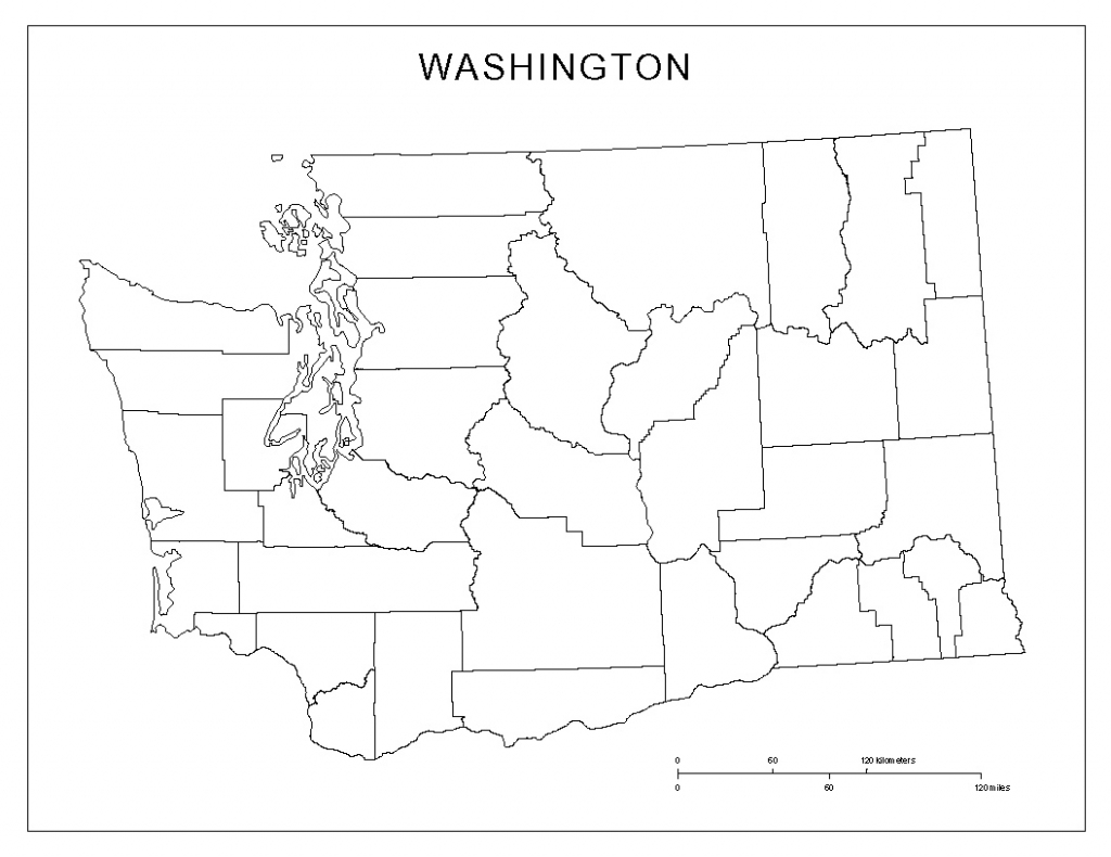 Washington Blank Map intended for Washington State Counties Map Printable