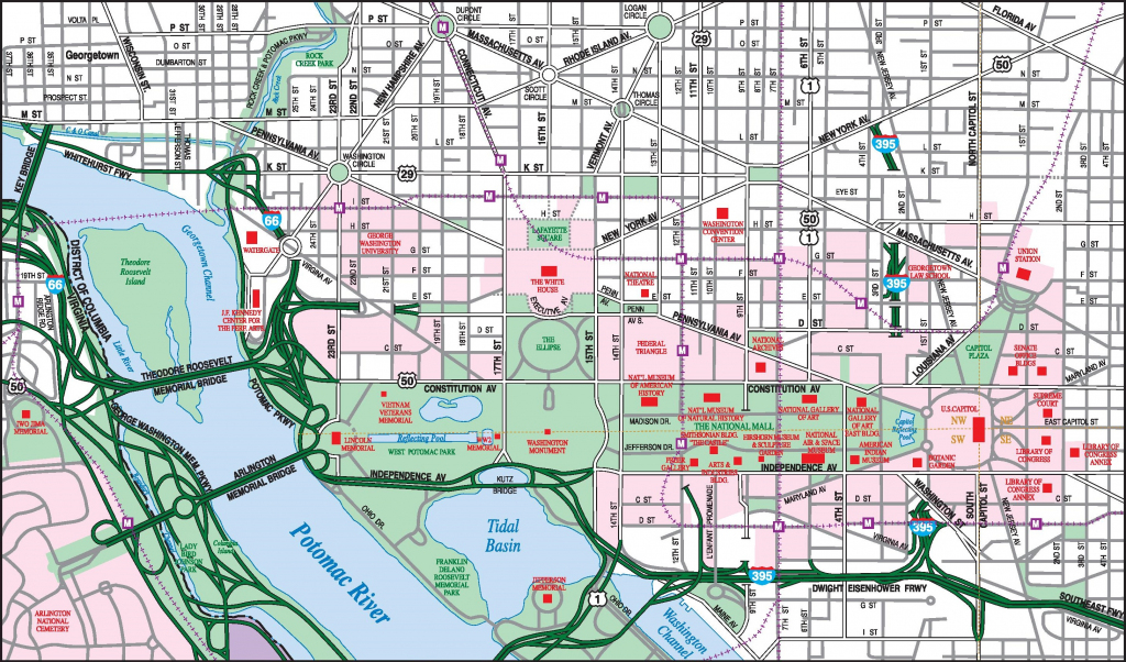 Washington, D.c. Downtown Map with regard to Printable Map Of Downtown Dc