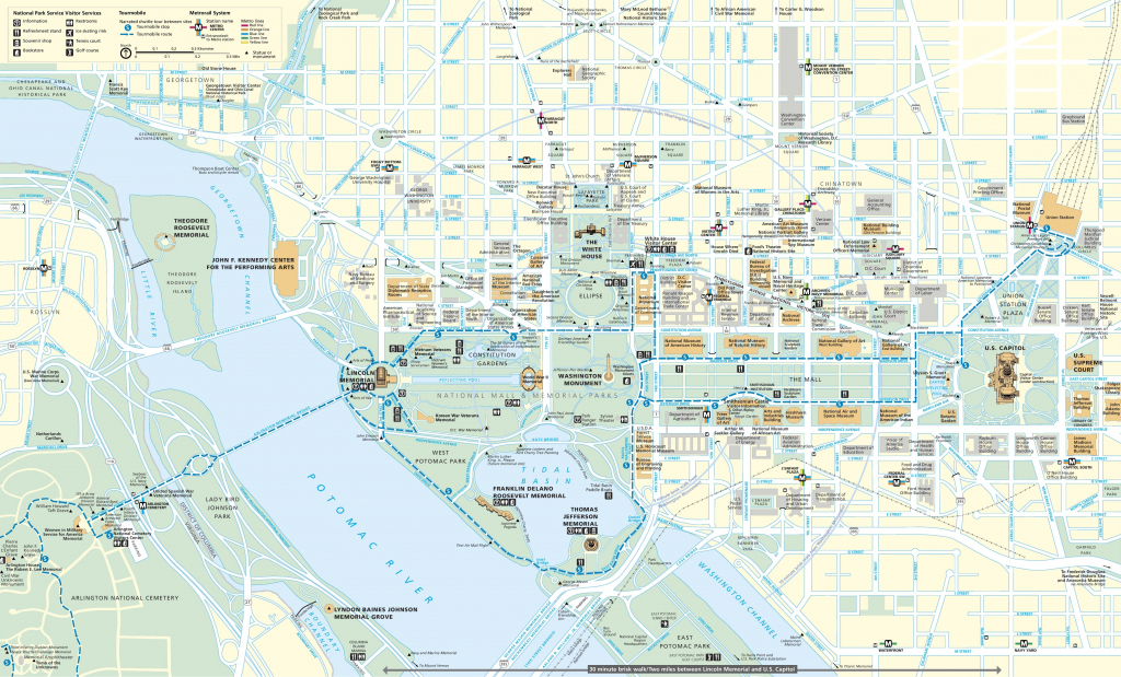 Washington, D.c. Tourist Map intended for Printable Walking Tour Map Of Washington Dc