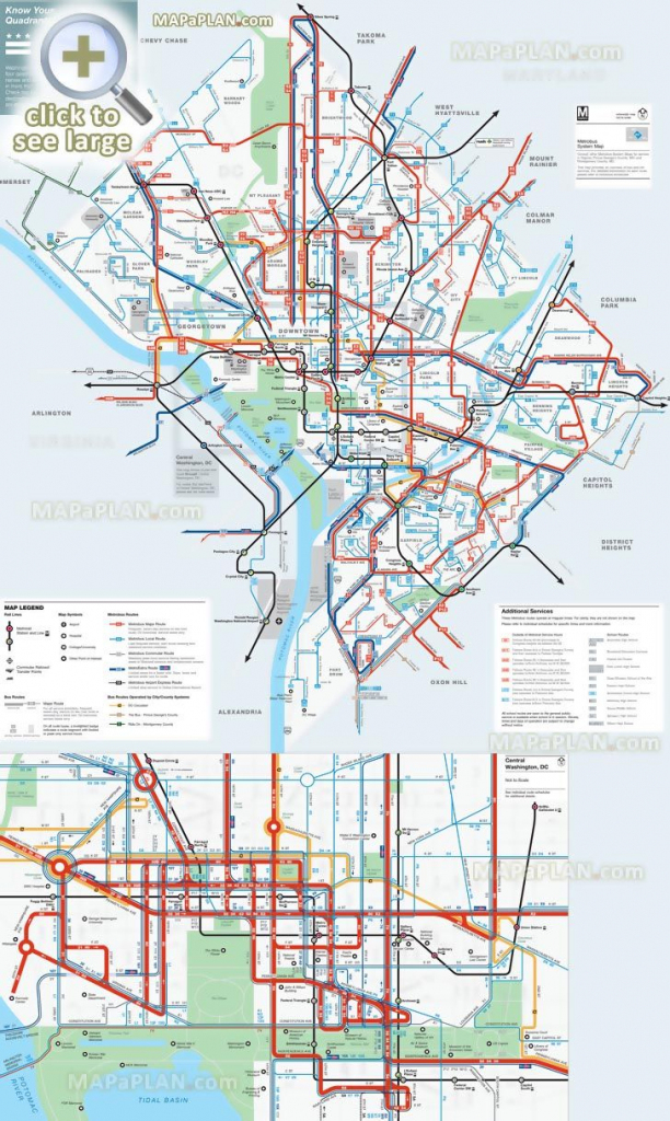 Washington Dc Map - Metrorail Metro Lines Transit (Subway pertaining to Printable Dc Metro Map