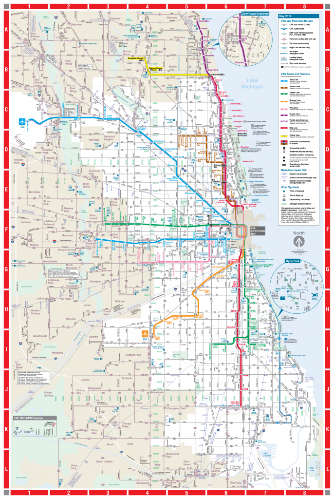 Web-Based System Map - Cta pertaining to Printable Walking Map Of Downtown Chicago