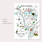 Wedding Or Party Illustrated Map Invitation | Wedding | Map Pertaining To Printable Maps For Invitations