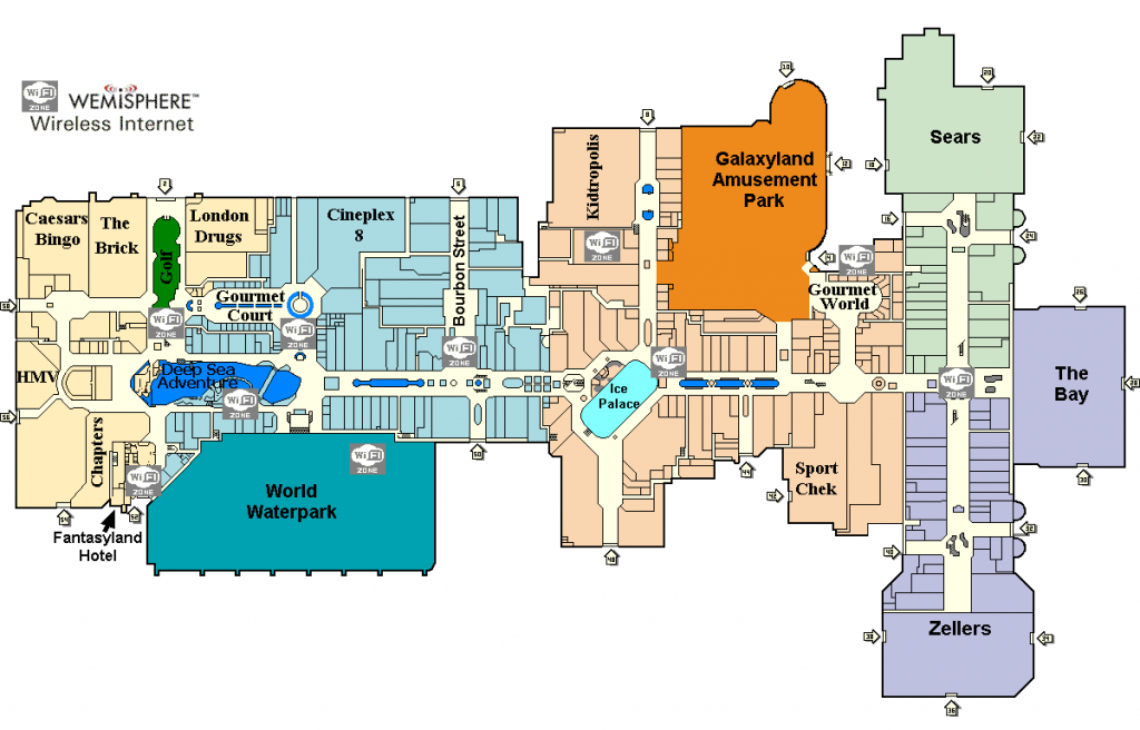 West Edmonton Mall Map From Mallxplorer 1 - Civinate for West Edmonton Mall Map Printable