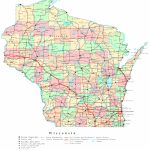 Wisconsin Printable Map Inside Wisconsin Road Map Printable