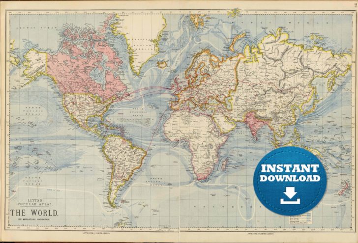 Wonderful Free Printable Vintage Maps To Download | Other - Vintage in ...