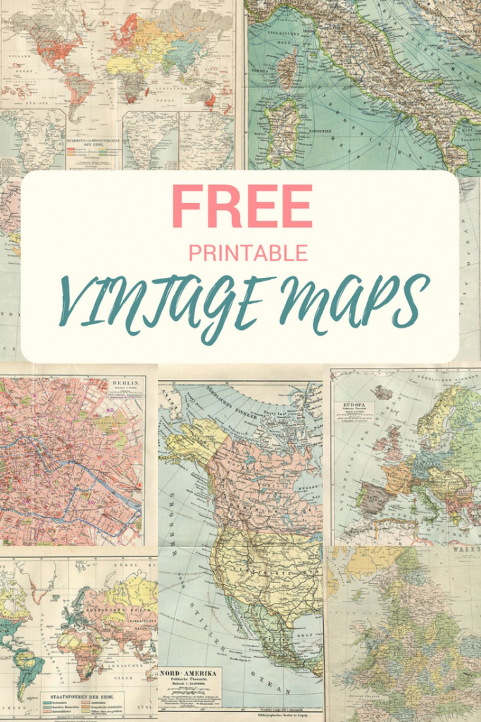 Wonderful Free Printable Vintage Maps To Download - Pillar Box Blue for Free Printable Maps