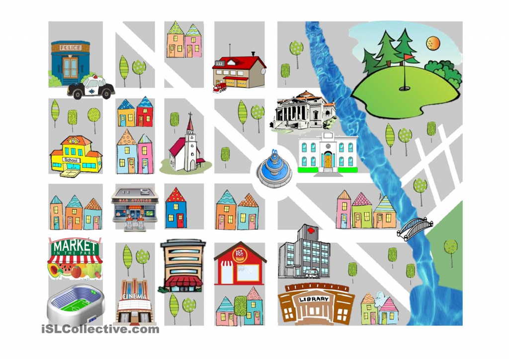 Worksheet : Prepositions Of Place Free Esl Worksheets Clipart throughout Community Map For Kids Printable