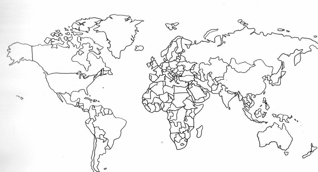 World Blank Map - Free Maps World Collection with Flat Map Of World Printable