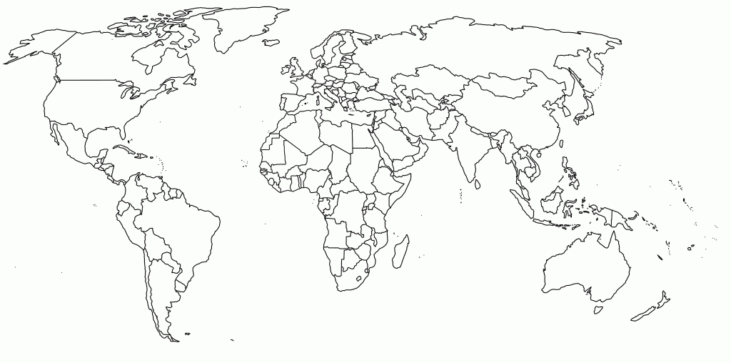 World Map Black And White Printable With Countries - Ajan.ciceros.co in Black And White Printable World Map With Countries Labeled