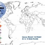 World Map Coloring Page | Black & White Map | Countries Outline | Map  Without Labels, 8.5X11 Inch In 8.5 X 11 Printable World Map