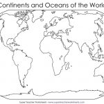 World Map Countries Fill In New Blank With Border Printable Africa For Printable Map Of Oceans And Continents