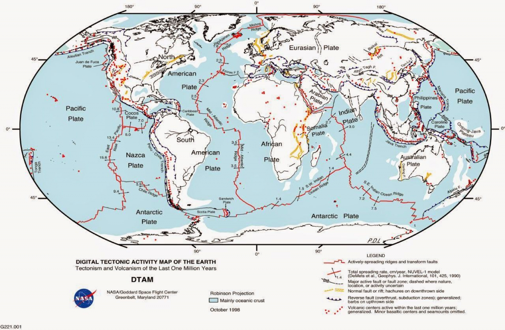World Map Of Fault Lines And Tectonic Plates. Earthquake Map intended for World Map Tectonic Plates Printable