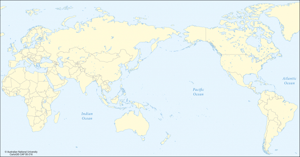 World Map Pacific Centered - Lgq throughout Printable World Map Pacific Centered