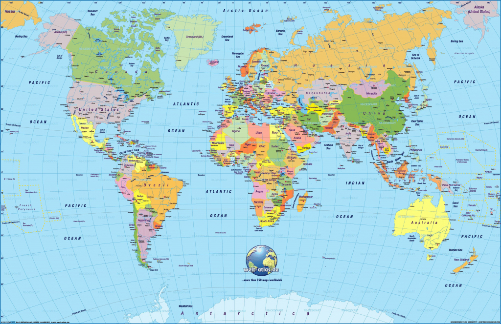 World Map Political Country And Capitals Free Download New with World Map With Capitals Printable