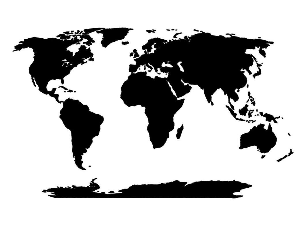 World Map Stencil | Educational | World Map Template, Global Map intended for World Map Stencil Printable