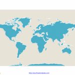 World Map With Continents   Free Powerpoint Templates Within Seven Continents Map Printable