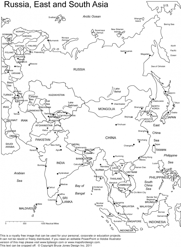World Regional Printable, Blank Maps • Royalty Free, Jpg in Blank Russia Map Printable