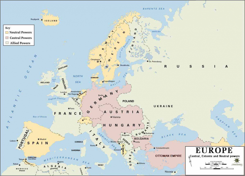 World War I Maps in Blank Map Of Europe 1914 Printable
