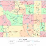 Wyoming Printable Map Within Printable Road Map Of Wyoming