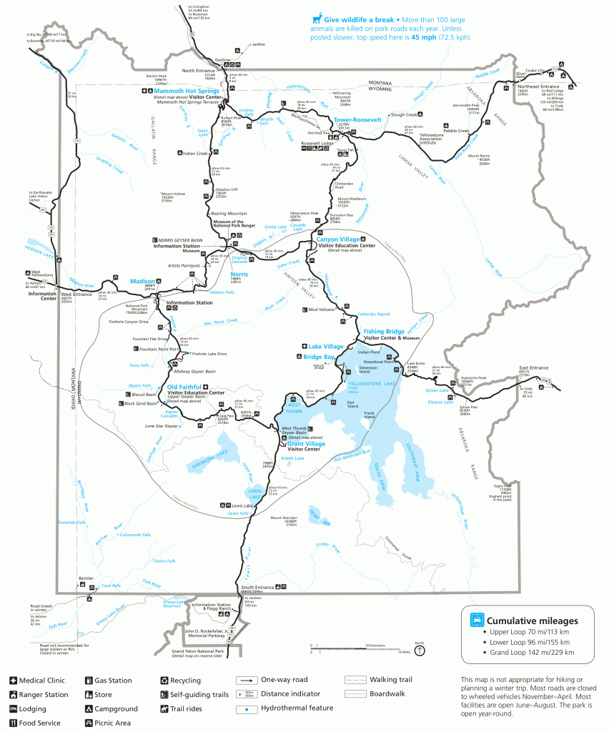 Yellowstone Maps | Npmaps - Just Free Maps, Period. for Printable Map Of Yellowstone National Park