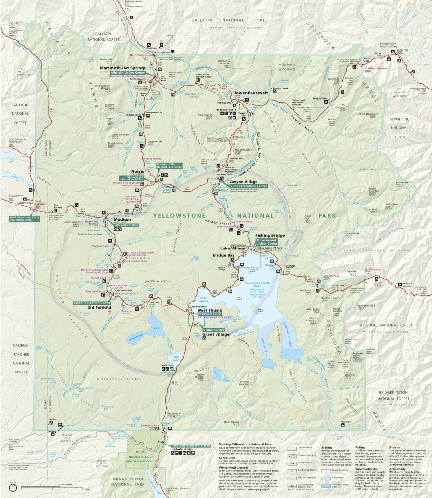 Yellowstone Maps | Npmaps - Just Free Maps, Period. intended for ...