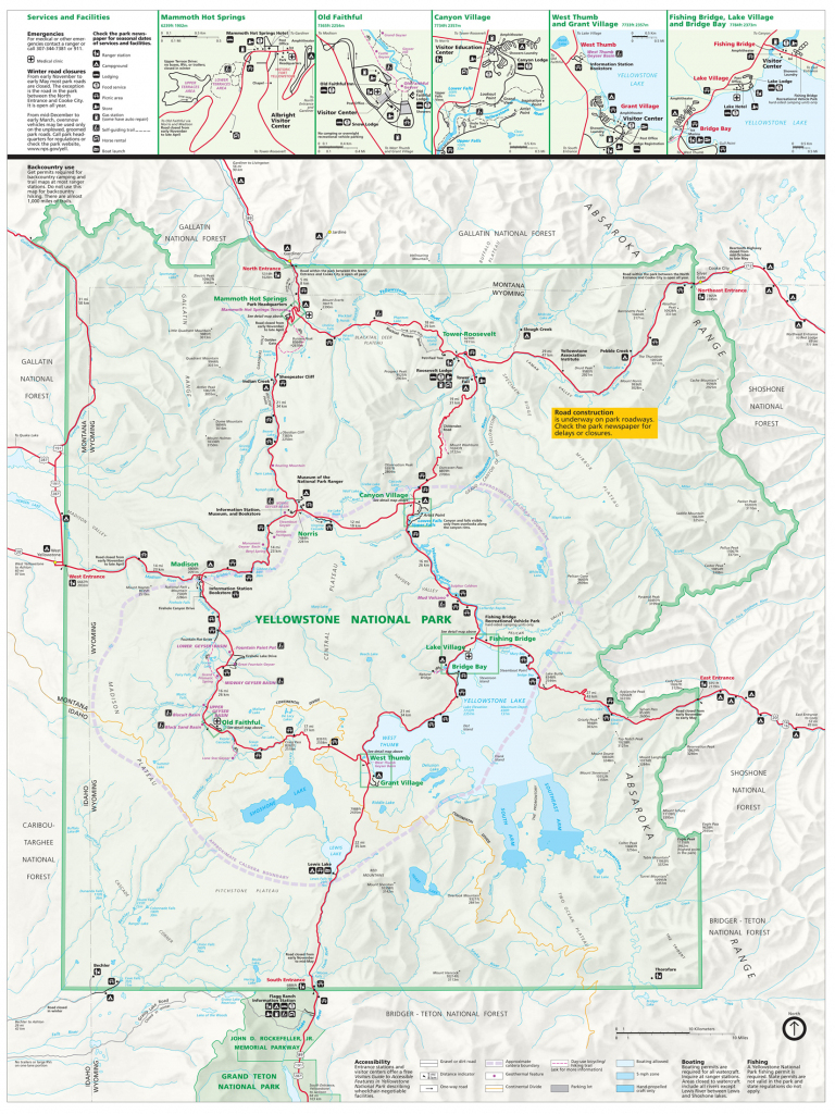 Yellowstone National Park Tourist Map ~ Yellowstone Up Close And for Printable Map Of Yellowstone National Park